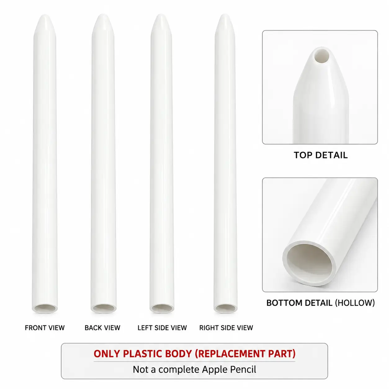 ChatGPT Image Sep 20, 2026, 04_20_02 PM Plastic Body Housing for Pencil 1 – White Outer Shell Repair Part - Image 1